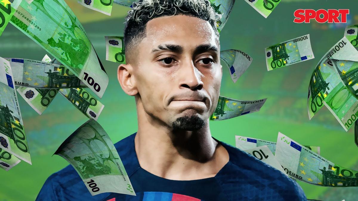 Lluvia de billetes por Raphinha