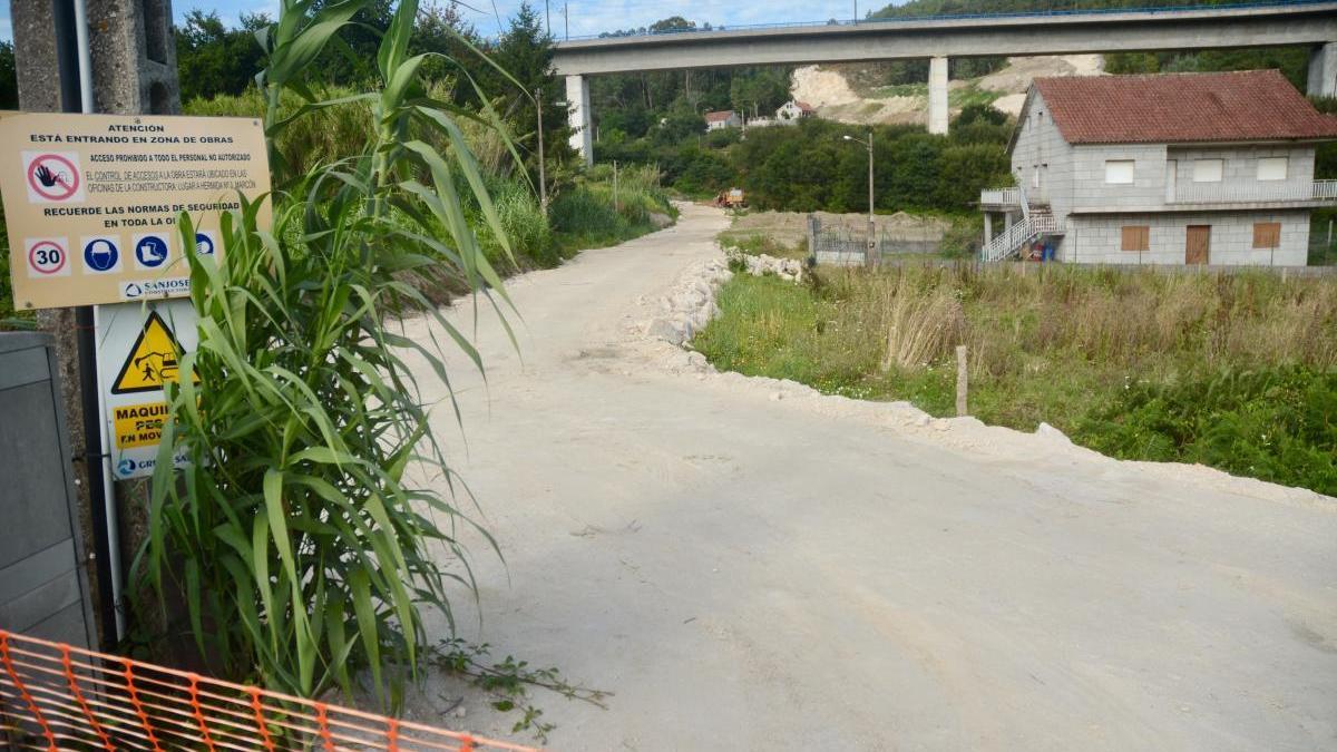 Obras de la A-57 en Vilaboa. // R. Vázquez