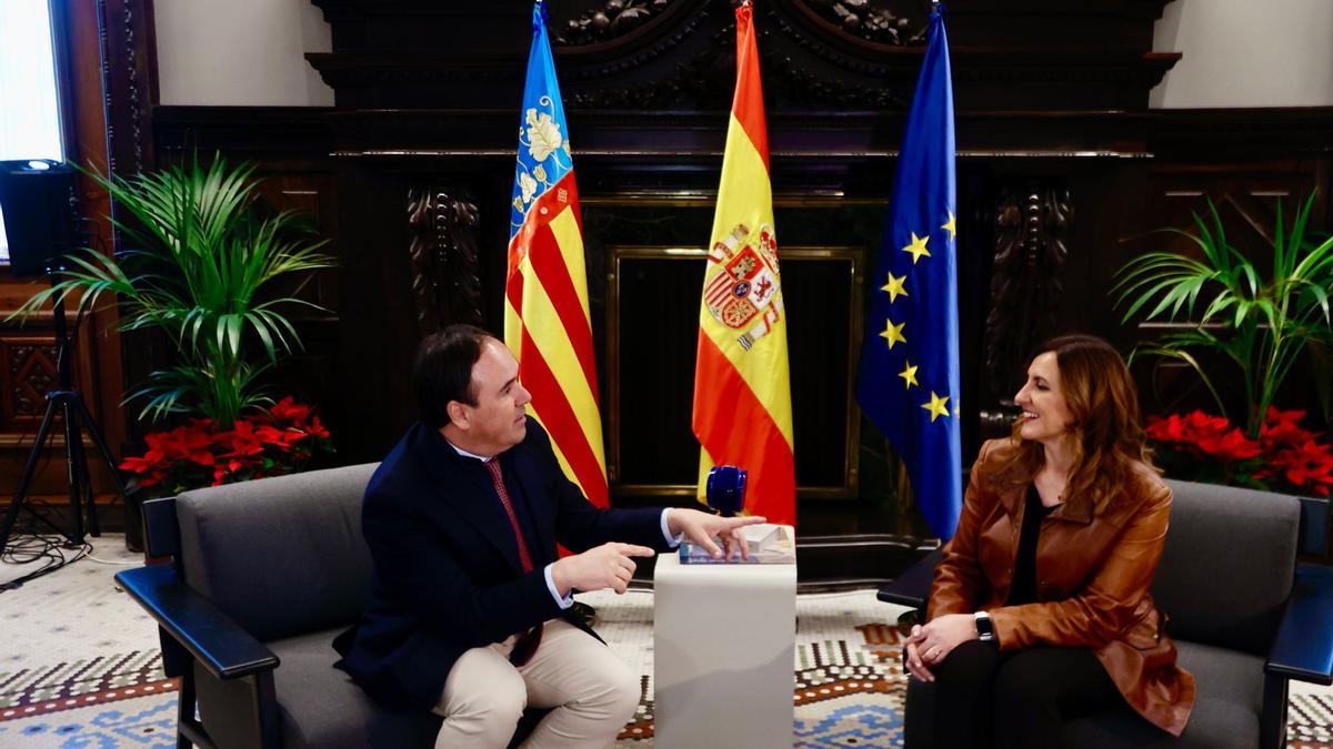 Catalá y Pérez Llorca en el Ayuntamiento de València