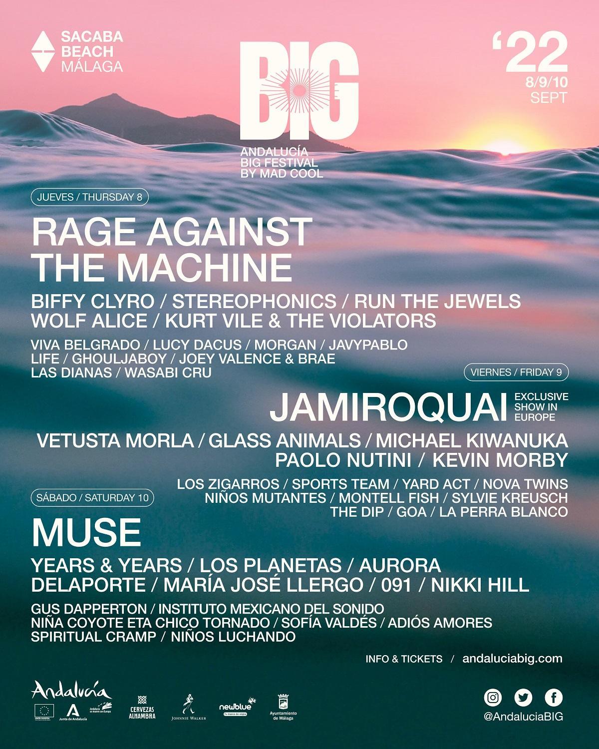 Cartel Andalucía Big Festival 2022