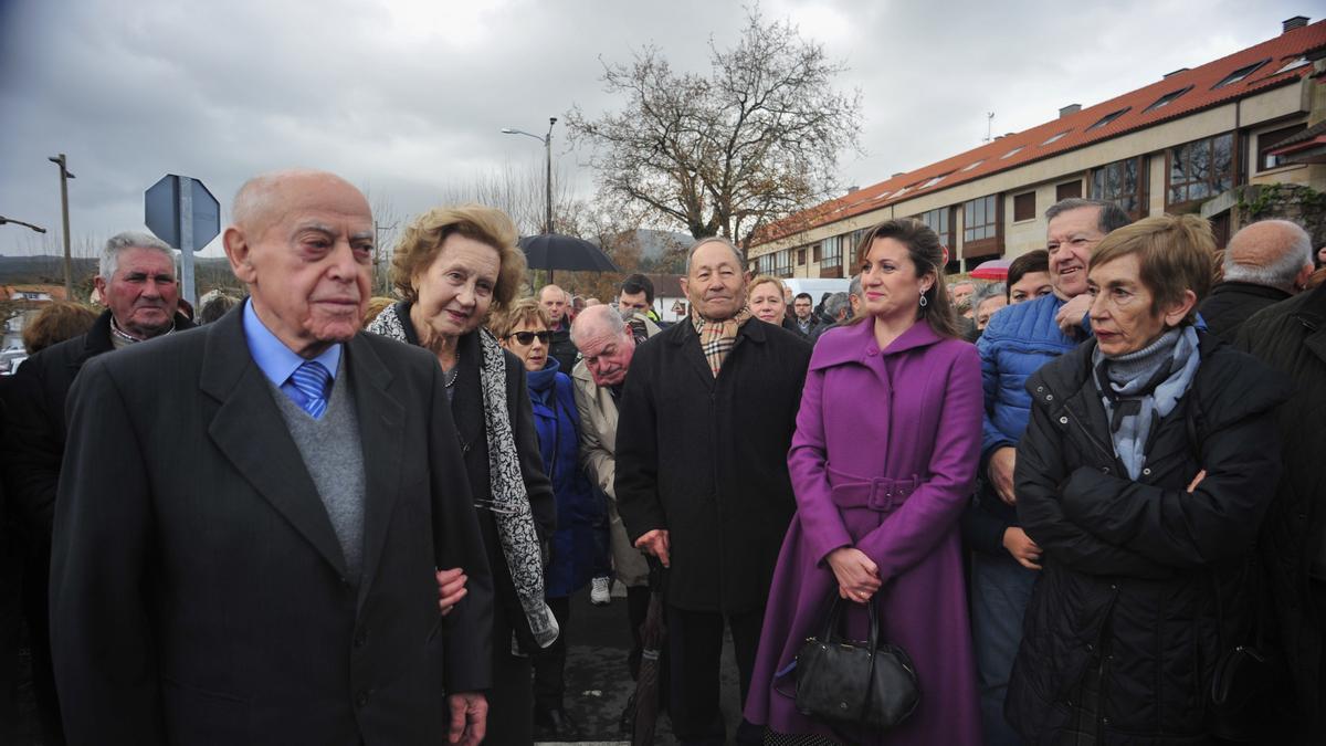 Jorge Casal, a la izquierda, durante su homenaje en enero de 2019