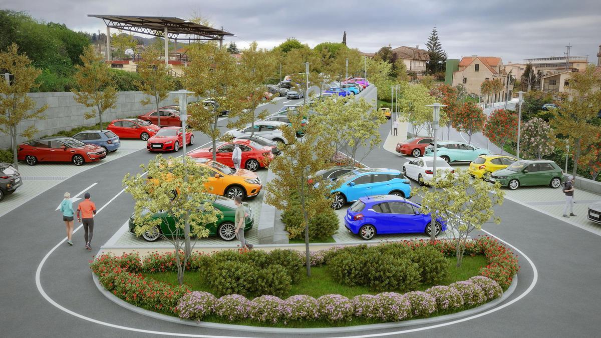 Infografía del futuro parking de Matamá.