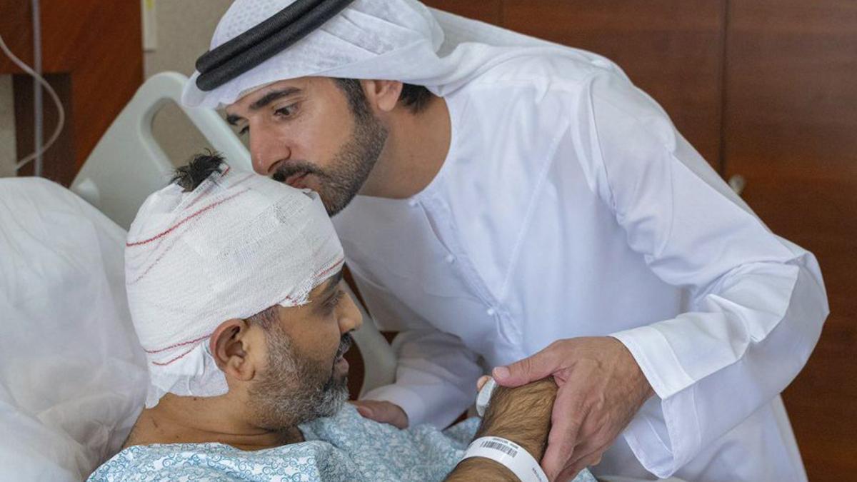 El pilot indi Smit Machhar, en un hospital d’Abu Dhabi. | ABIR SULTAN / EFE