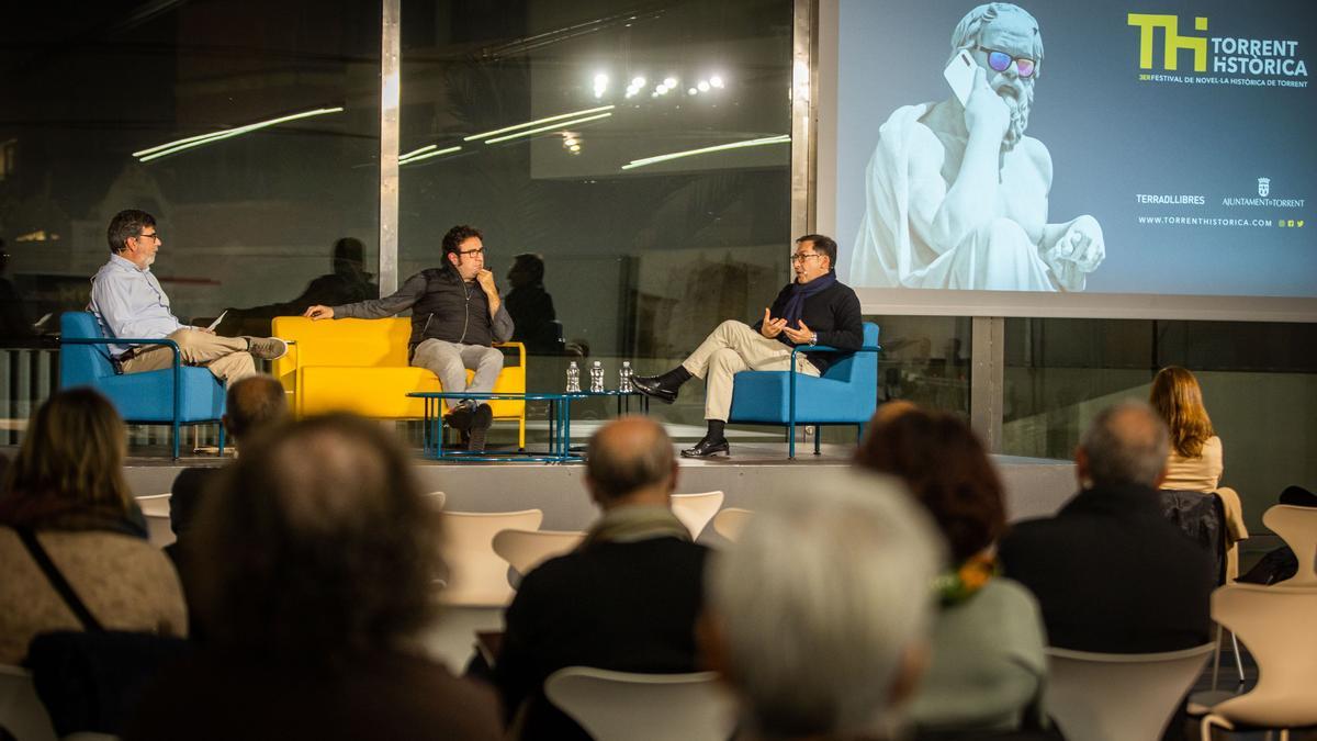 Nadal y Lahuerta, durante el coloquio