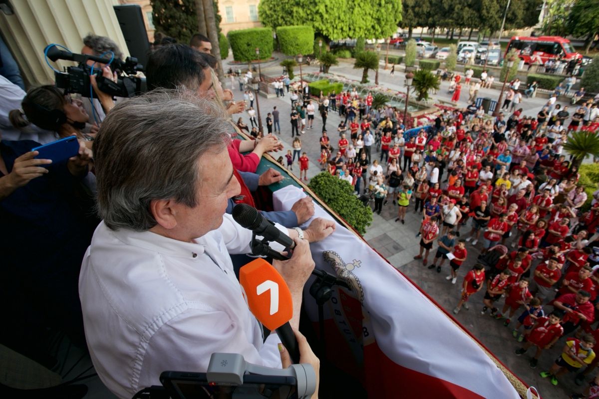 Recepción del Real Murcia en el Ayuntamiento de la ciudad