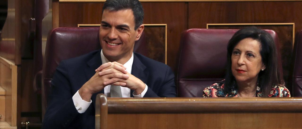 Pedro Sánchez y Margarita Robles, en una foto de archivo.