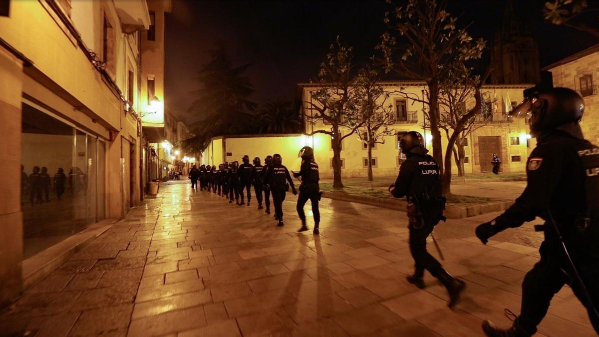 Dispositivo de la Policía Nacional en Oviedo