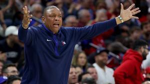 Doc Rivers, con los Philadelphia 76ers