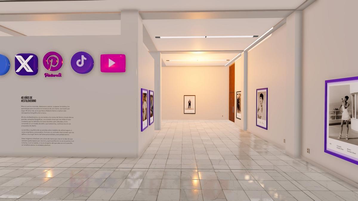Imagen del espacio de la empresa Roberto Verino en el metaverso. PROYECTO 40X10. PLATAFORMA UTTOPION. NUEVAS TECNOLOGIAS. MODA. TECNOLOGIA