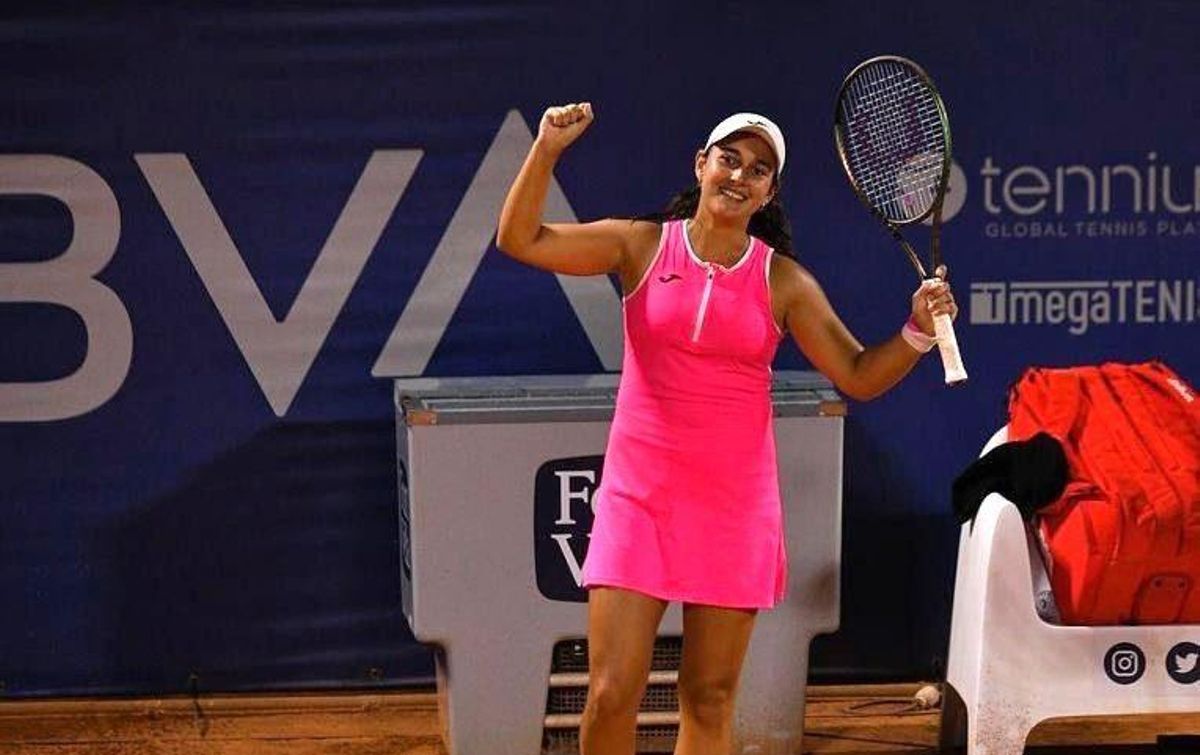 Leyre Romero celebra una victoria en el BBVA Open Internacional de València