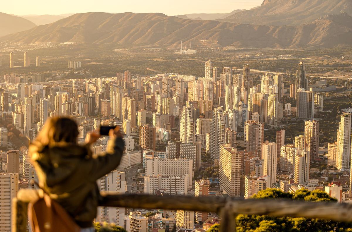 Bloques de apartamentos en la ciudad de Benidorm.