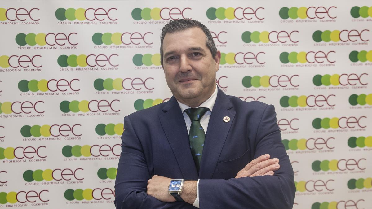 Diego Arturo Hernández. presidente del Círculo Empresarial Cacereño.
