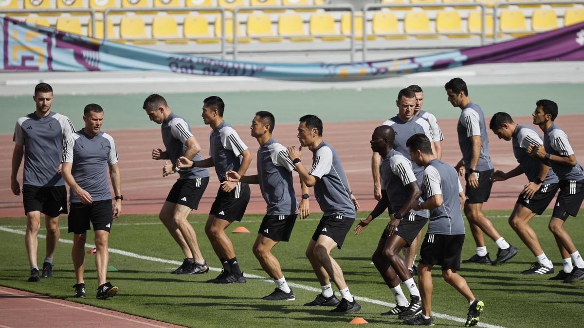 Entrenamiento de los árbitros del Mundial de Qatar