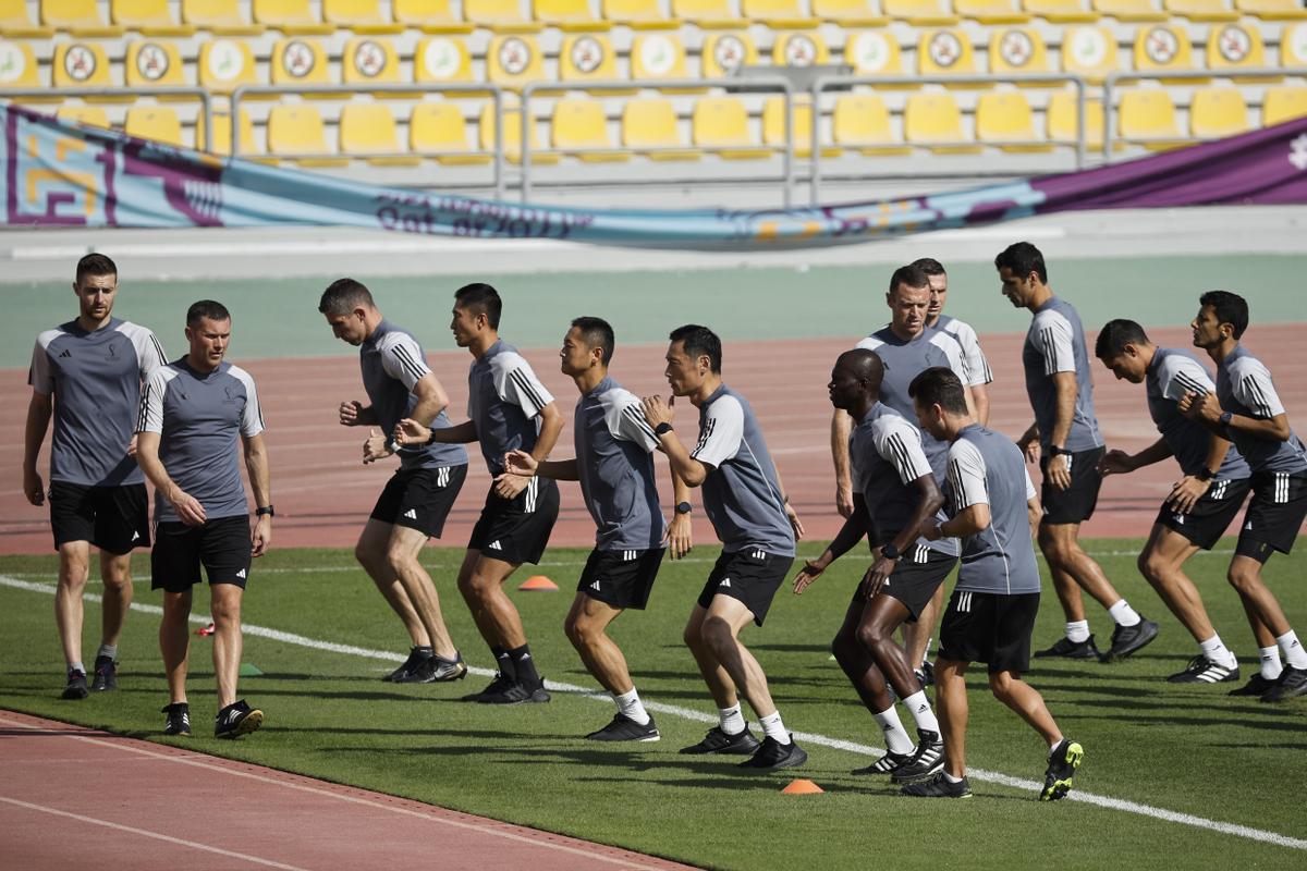 Entrenamiento de los árbitros del Mundial de Qatar