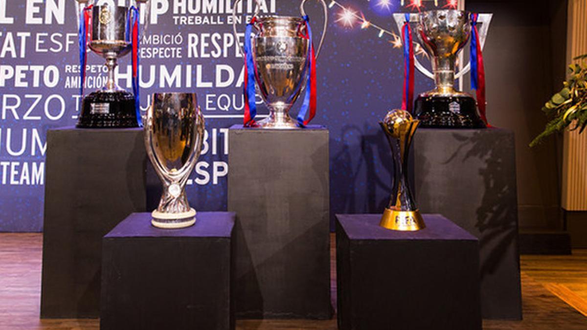 Liga, Copa, Champions, Supercopa de Europa y Mundial de Clubes, los cinco títulos conquistados por el Barça en 2015