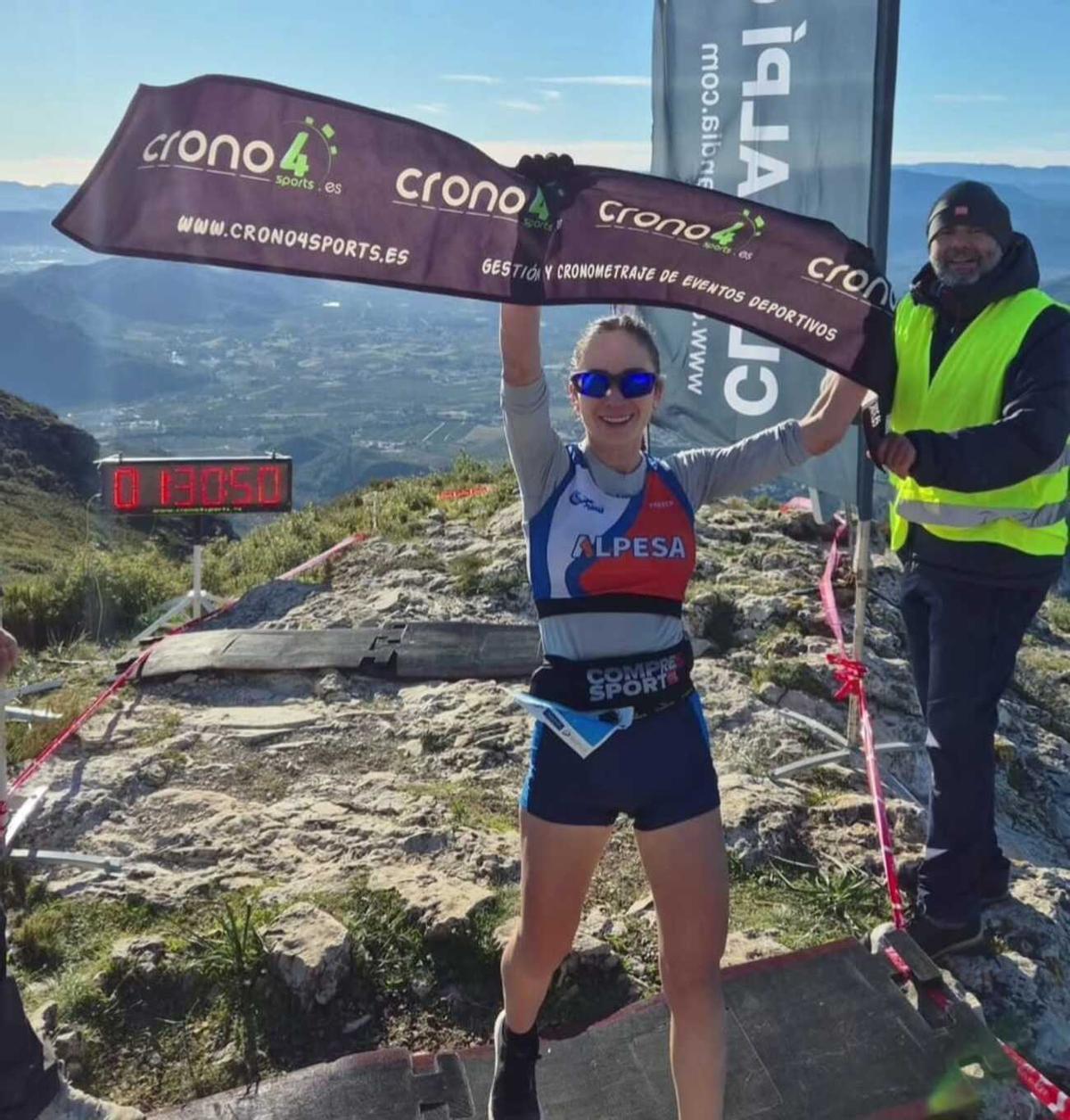Reyes Moreno, ganadora del Km Vertical de Gandia