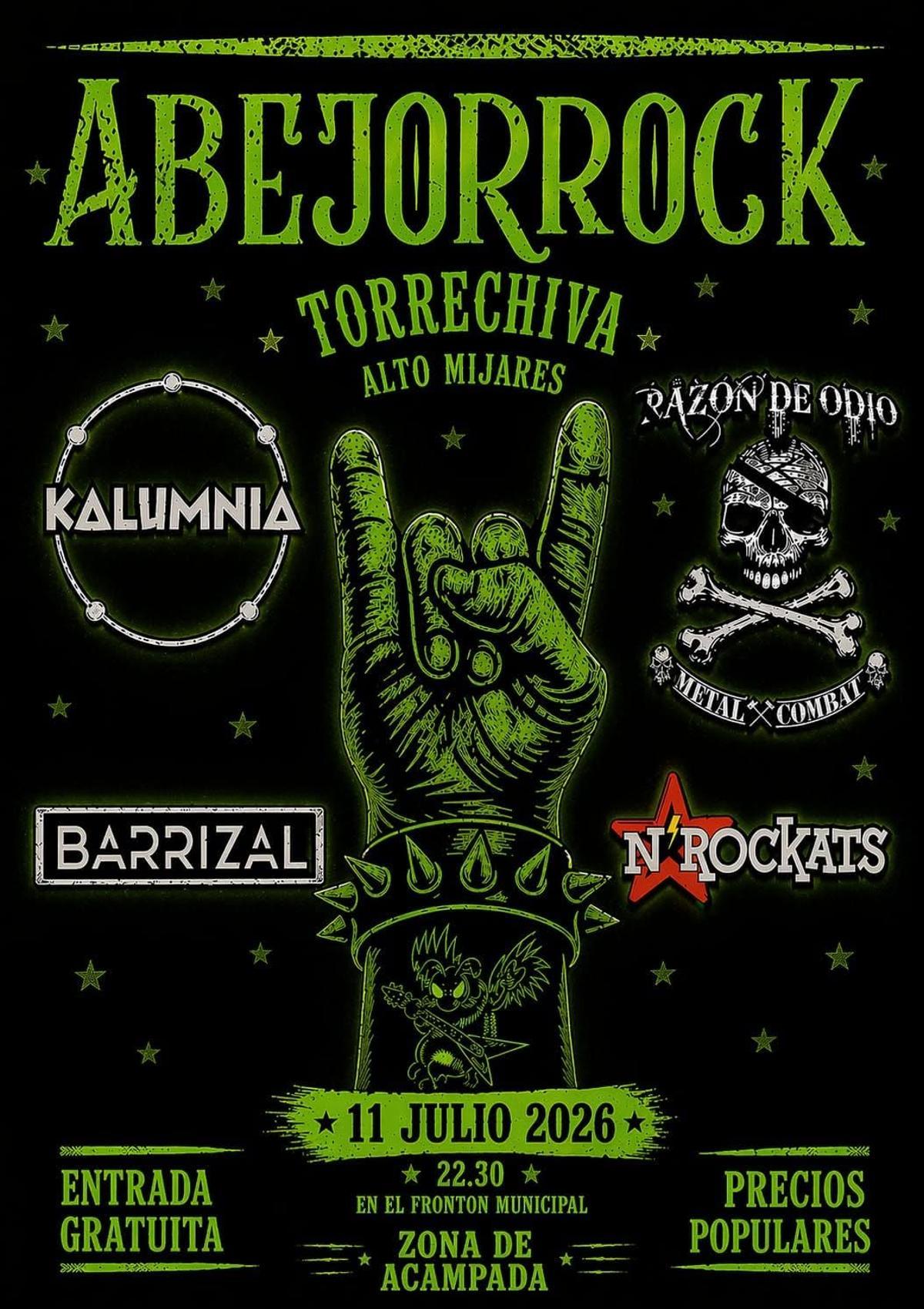 Carteleria oficial de Abejorrock