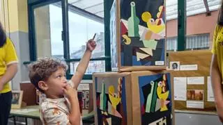 El arte cubista de María Blanchard cobra vida en los pasillos del colegio Marcos del Torniello en Avilés