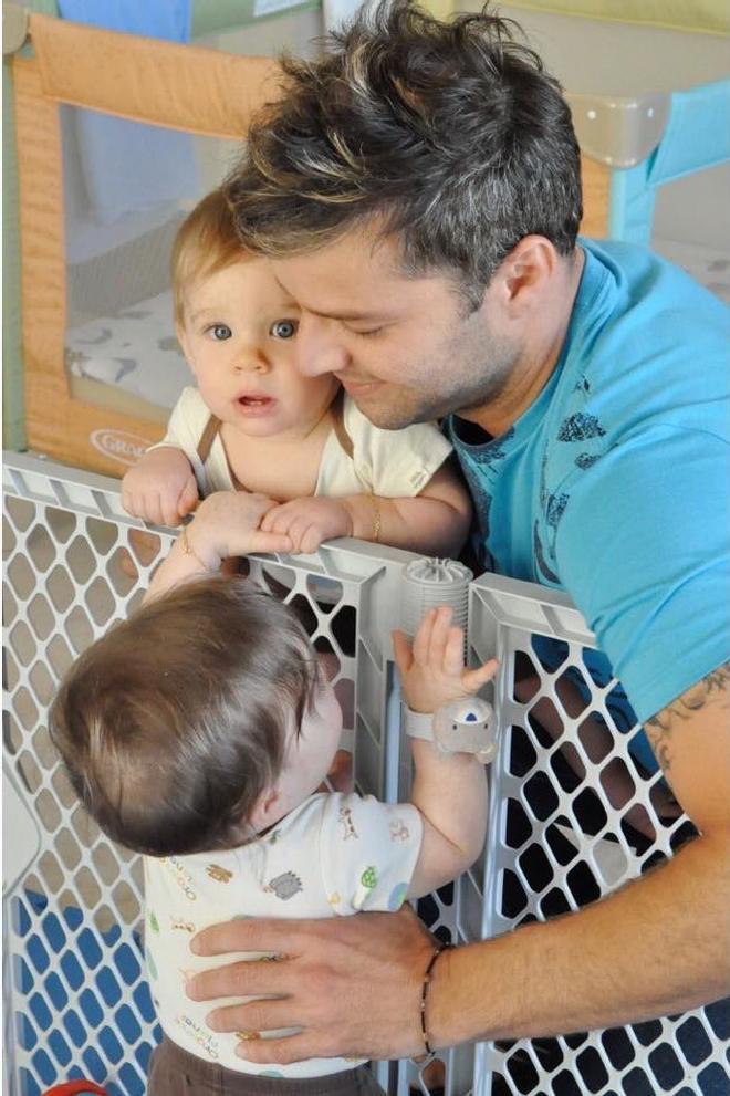 Ricky Martin y sus hijos mellizos, Matteo y Valentino