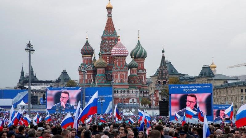Celebración en Moscú de las anexiones de Donetsk, Lugansk, Jersón and Zaporiyia.