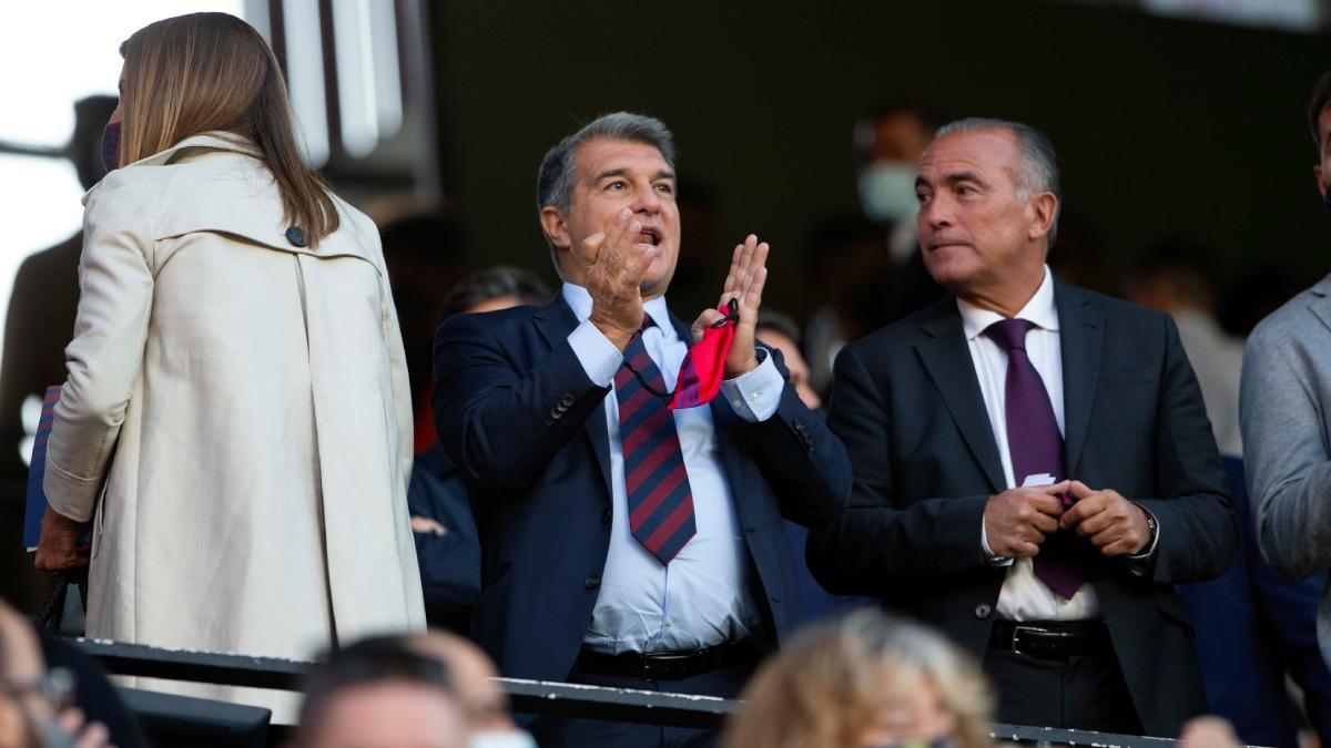 Así ha sido la llegada de Joan Laporta a la ciudad deportiva