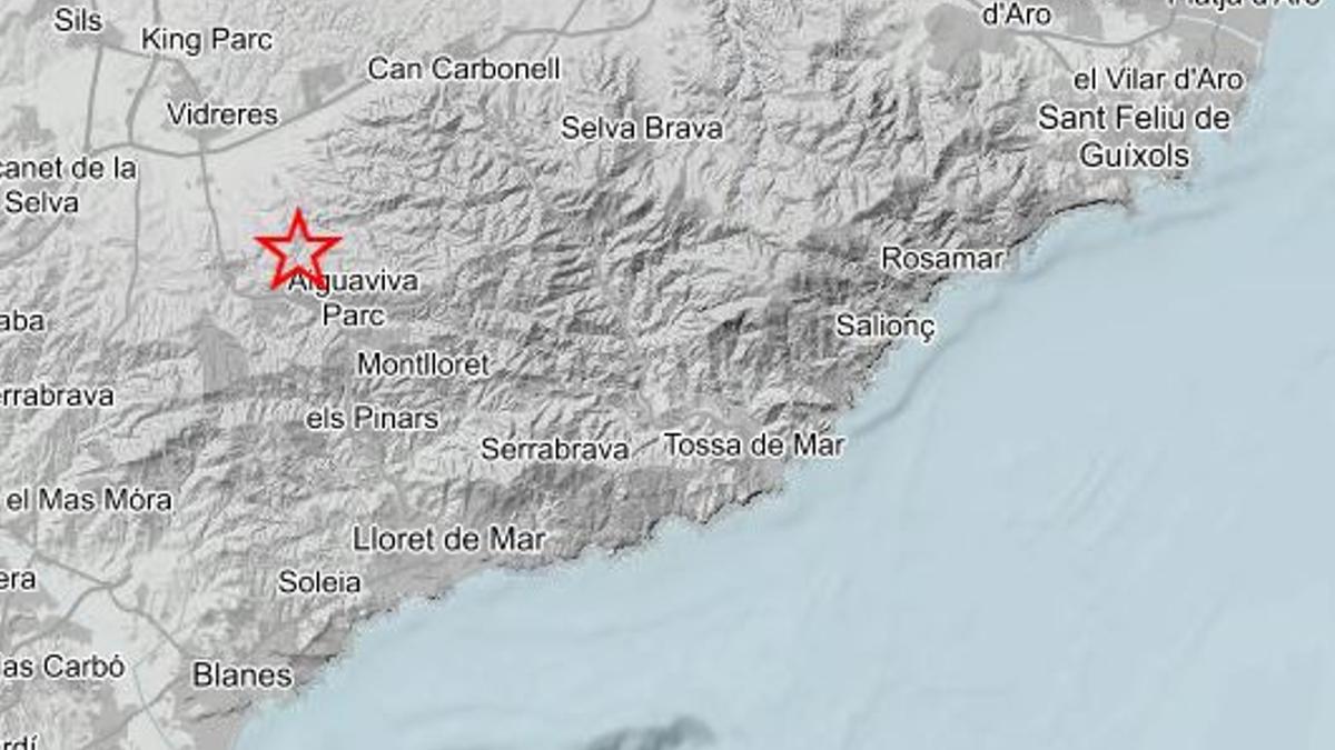 L'epicenter del terratrèmol s'ha situat a Vidreres