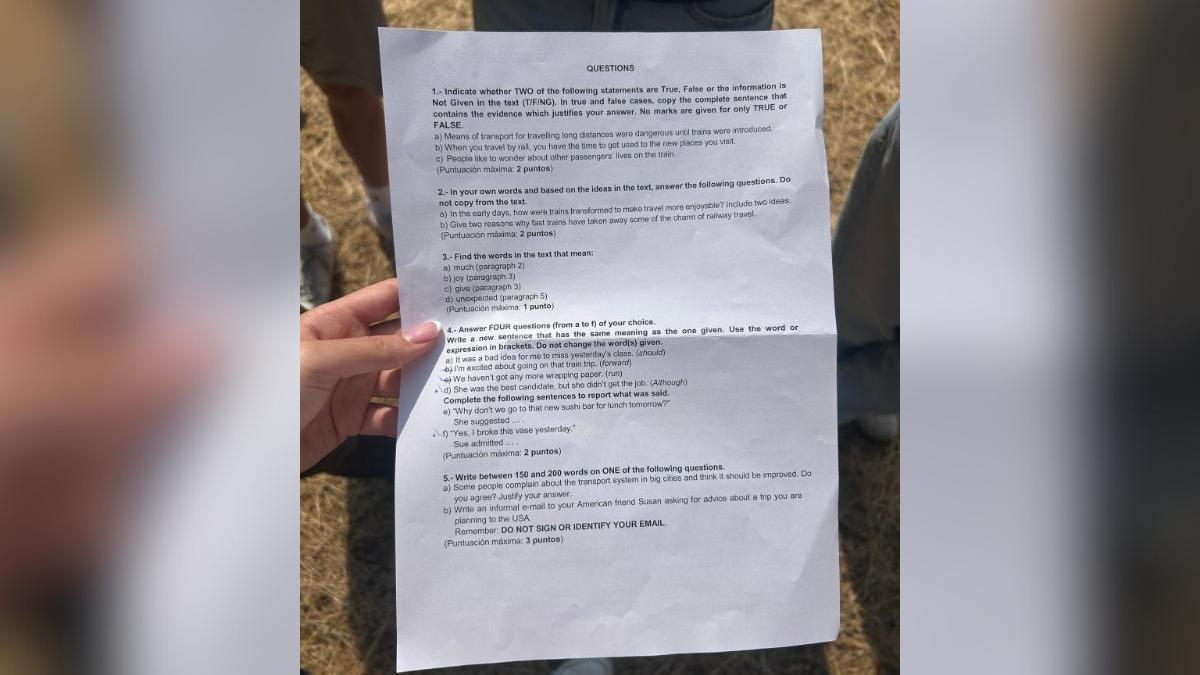 El examen de Inglés de los alumnos de la PAU de Alcalá de Henares