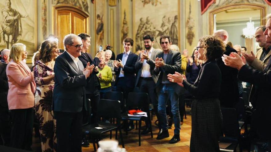 Acto de homenaje de la Institució de les Lletres Catalanes a Gabriel Janer Manila por su 85 aniversario.