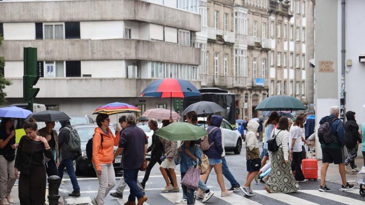 Lluvia en Santiago tras la ola de calor