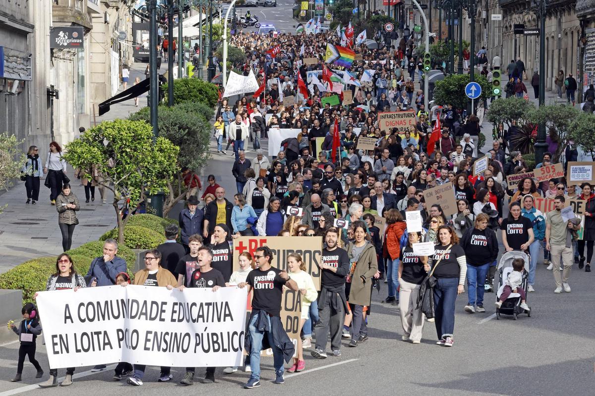 Manifestación de Educación en Vigo