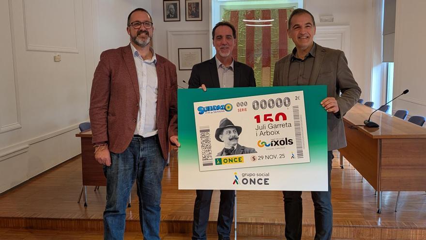 L’acte de presentació del cupó que l’ONCE dedicat al 150 aniversari del naixement de Juli Garreta.