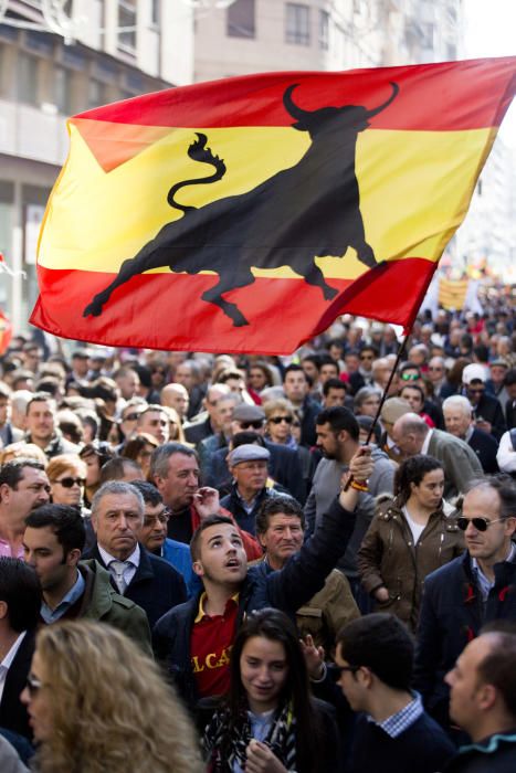 Masiva manifestación taurina en Valencia