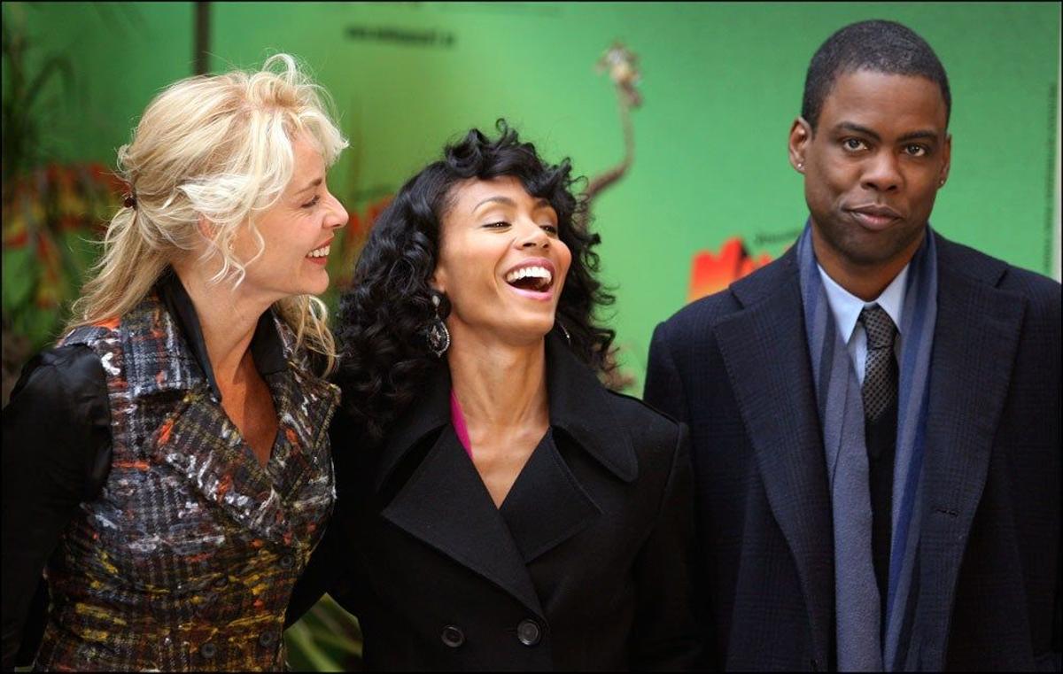 Jada Pinkett y Chris Rock en el photocall de 'Madagascar 2'