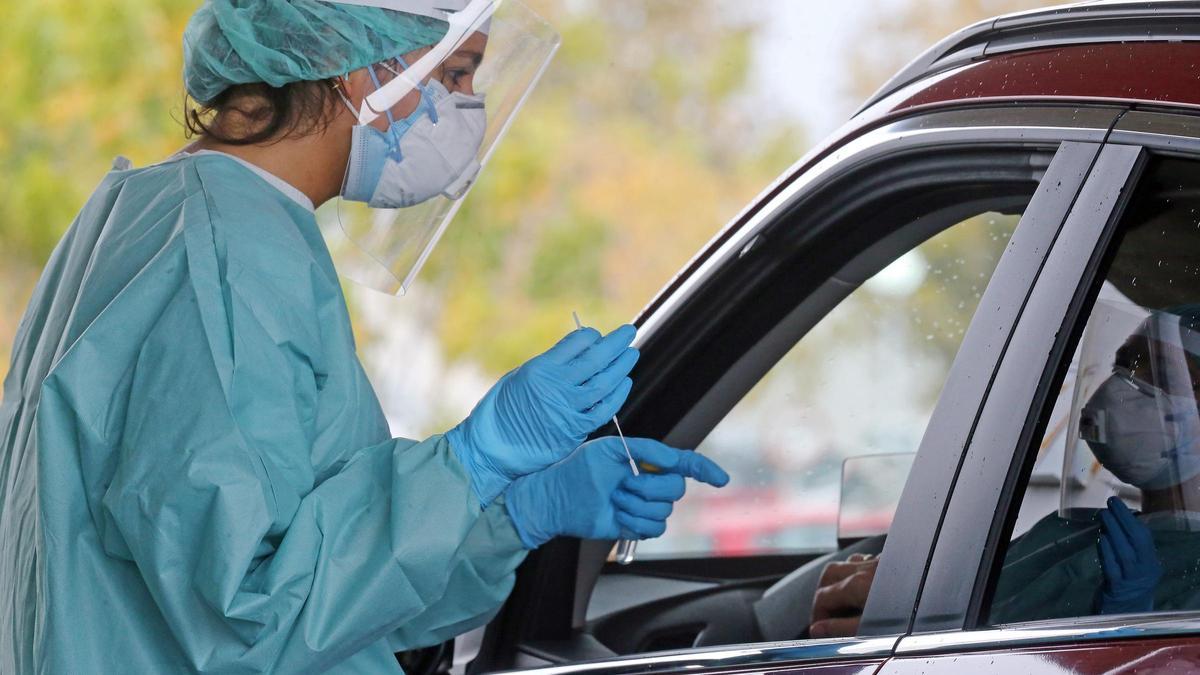 Prueba de coronavirus en Vigo.