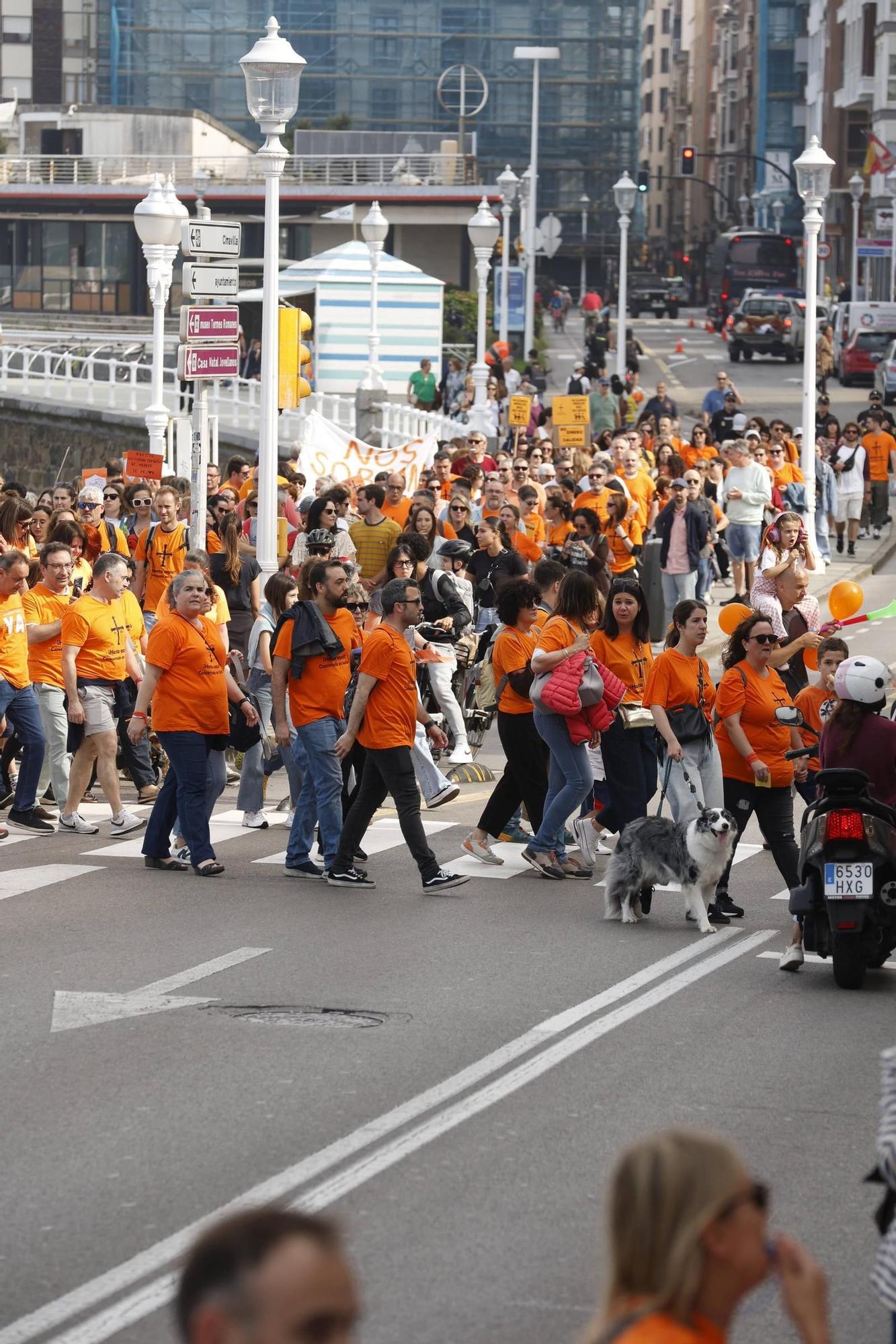 Así fue la gran concentración en Gijón por la educación concertada (en imágenes)