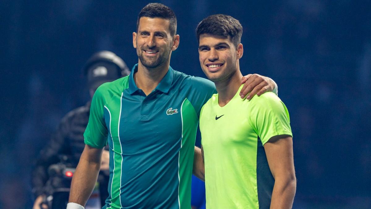 Novak Djokovic y Carlos Alcaraz, en una imagen de archivo