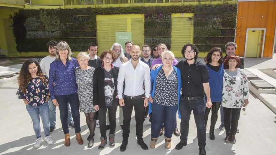 Fotografía de las candidatura de Unidas Podem en las Cigarreras de Alicante