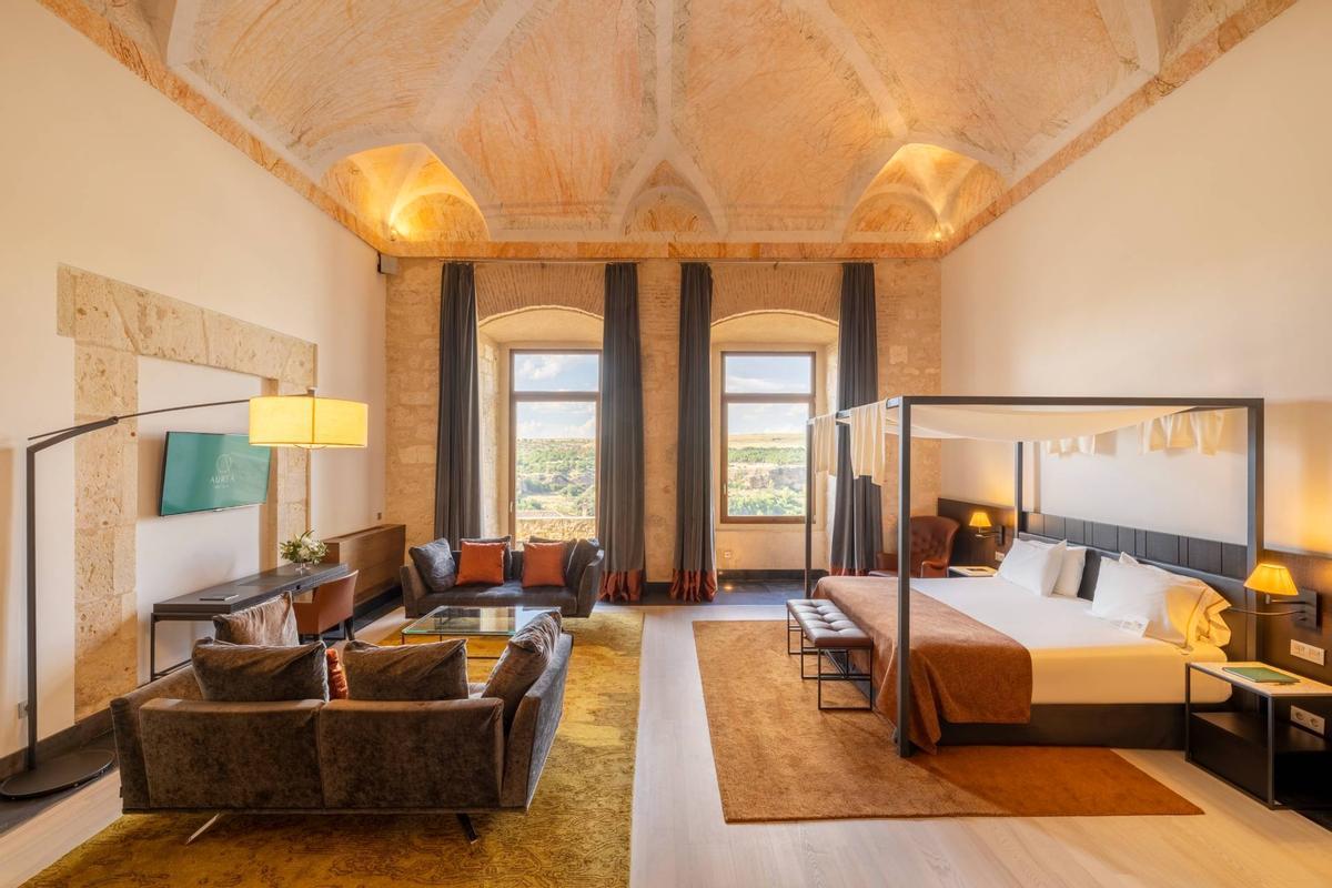Una suite del hotel Aurea Convento Capuchinos, en Segovia.