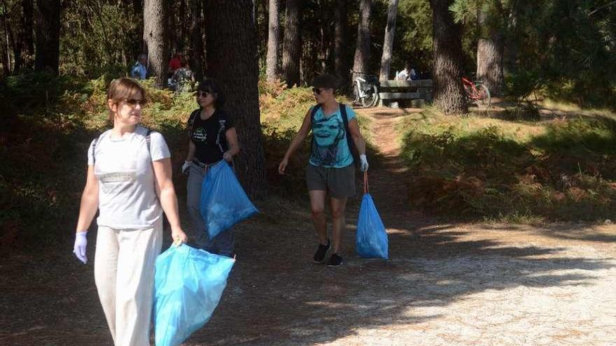 Una limpieza de playas en A Illa de Arousa. // Noé Parga