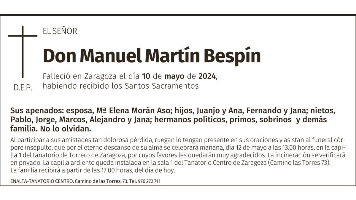 Don Manuel Martín Bespín.