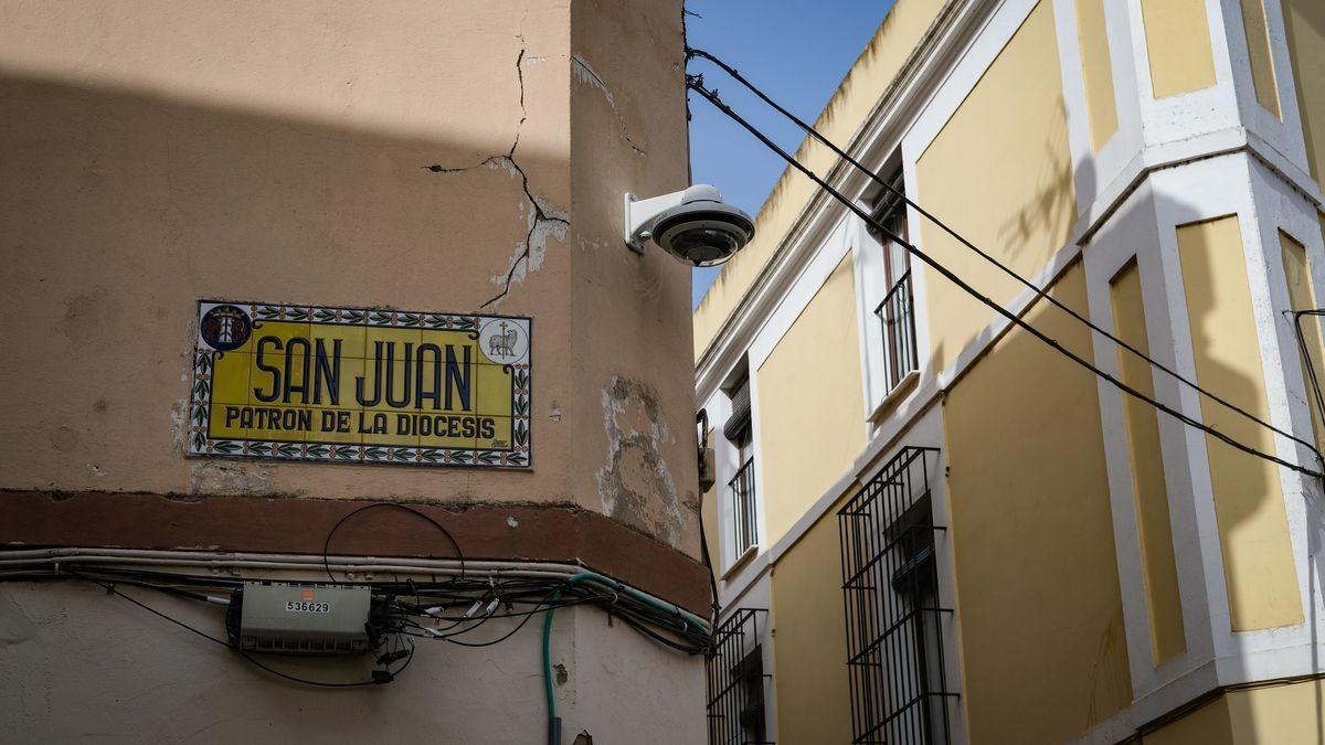 La primera cámara que se instaló, en la calle Concepción Arenal.