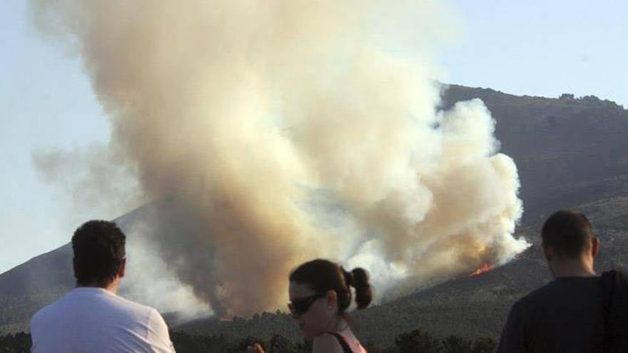 El incendio de la Sierra de Gata ha afectado a unas 70 hectáreas de matorral