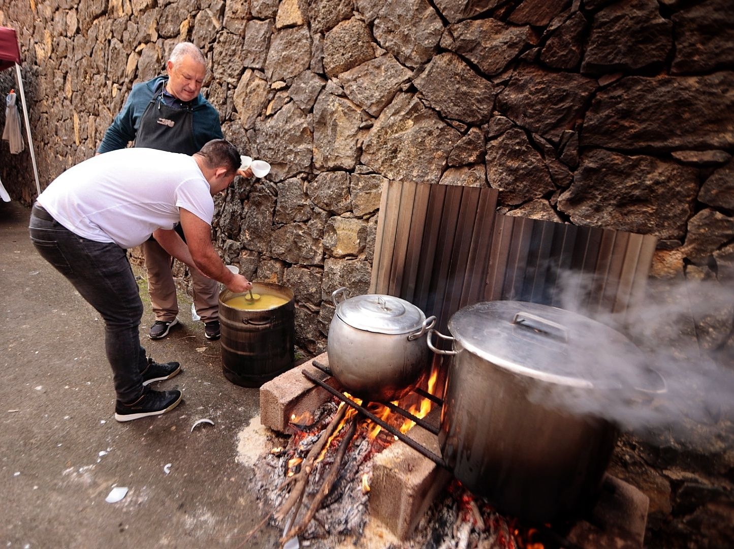 Preparativos del Puchero de La Florida