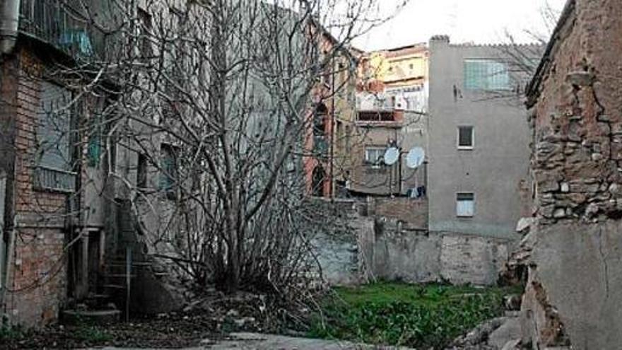 Interior del solar del carrer de la Mel, el més gran