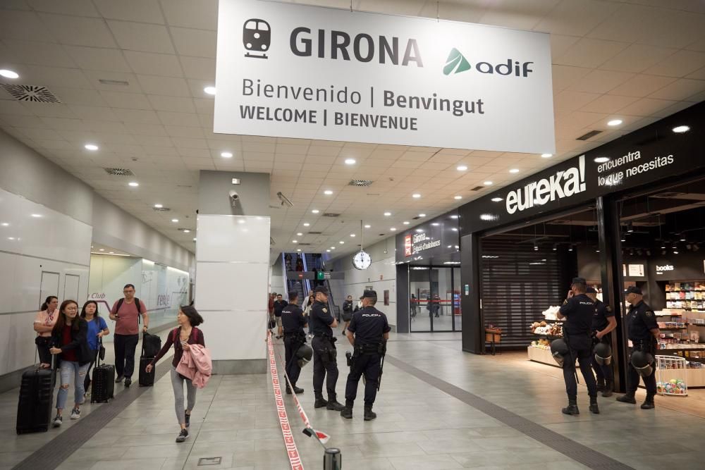 Dispositivo de seguridad en la Estación de Girona