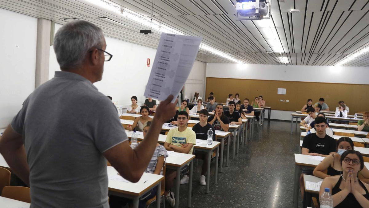 Imagen de archivo de la selectividad del año 2022 en el campus de Vera, de la Universitat Politècnica de València