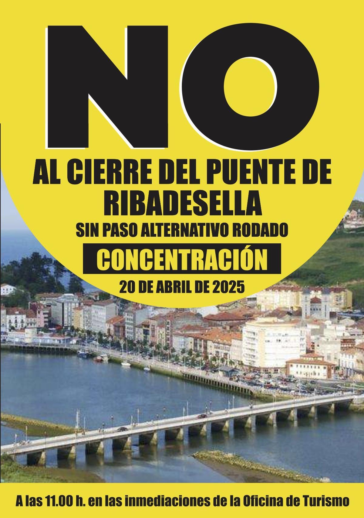 El cartel que convoca a participar en la protesta.