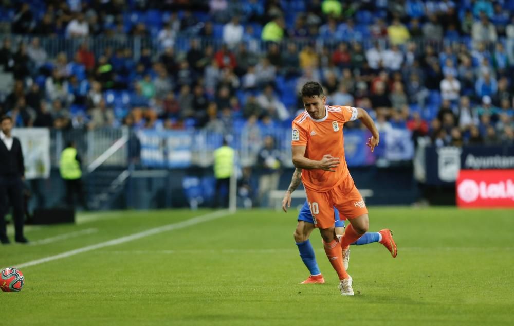 El partido entre el Málaga y el Oviedo, en imágenes