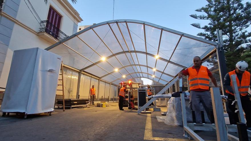 Esta es la gran carpa que acogerá el Belén monumental de Torrevieja