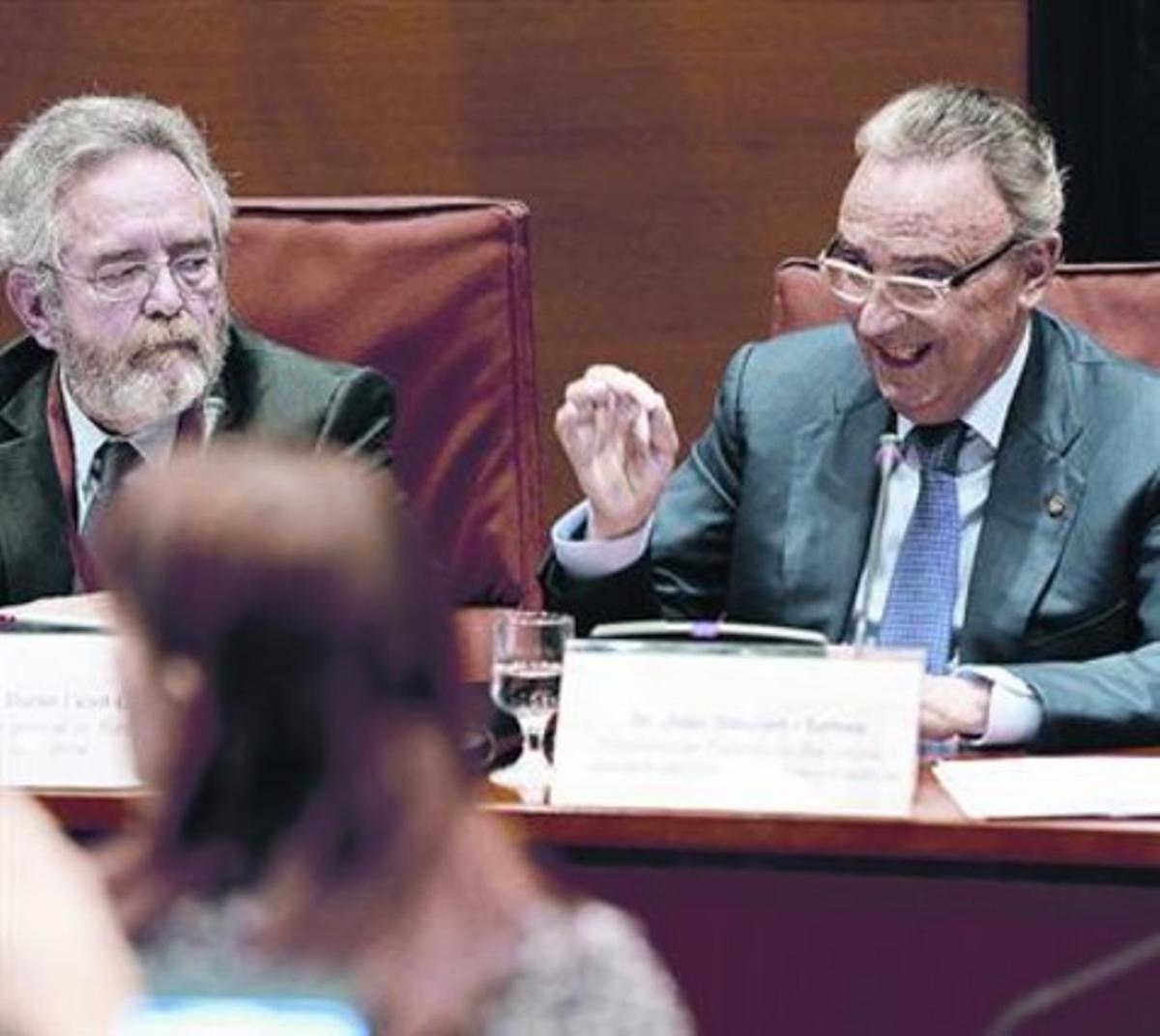 El president de Turisme de Barcelona, Joan Gaspart, ahir al Parlament.